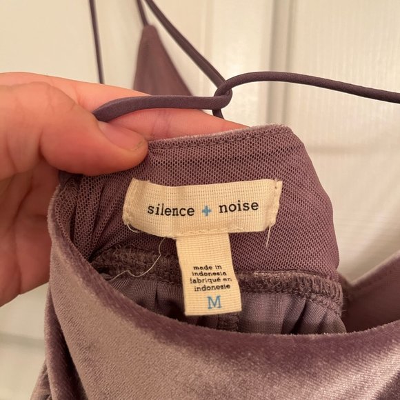 Silence + Noise Cupro Purple Velvet Romper - Picture 5 of 5